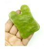 Gua sha 6 darabos szett, Jáde arc-, testmasszázs és nyirokmasszázs, zöld színben